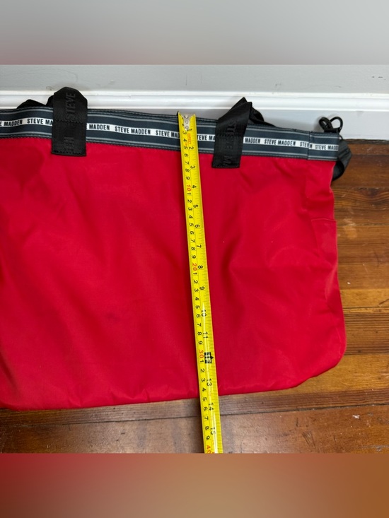 Steve Madden Red Handbag with Black Logo Plate main image 7